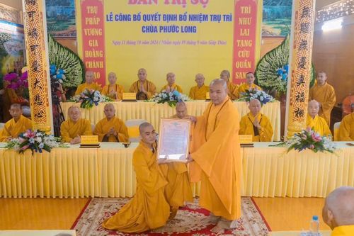 Bến Tre: Bổ nhiệm Đại đức Thích Pháp Trí làm trụ trì chùa Phước Long
