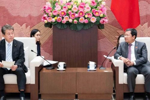 Chủ nhiệm Ủy ban Đối ngoại Vũ Hải Hà tiếp Tổng Thư ký Liên minh Nghị sĩ hữu nghị Nhật - Việt
