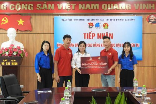 Tiếp nhận hỗ trợ khắc phục hậu quả thiên tai của Trung ương Đoàn TNCS Hồ Chí Minh và SABECO