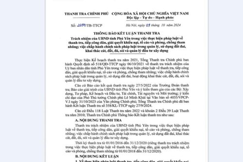 Hàng loạt vi phạm trong quản lý, sử dụng đất tại Phú Yên