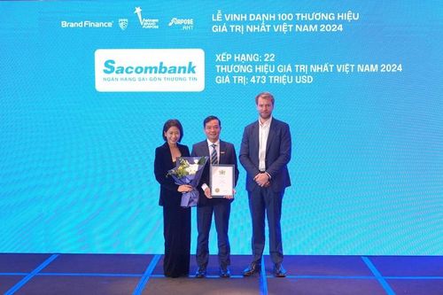 Brand Finance: Sacombank vào Top 22 thương hiệu giá trị nhất Việt Nam