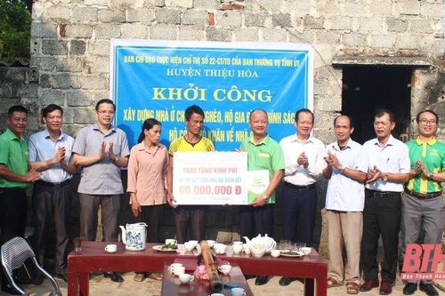 Thiệu Hóa khởi công xây dựng nhà ở cho 3 hộ nghèo