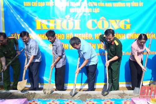 Huyện Ngọc Lặc khởi công xây dựng nhà ở cho hộ nghèo, hộ gia đình chính sách