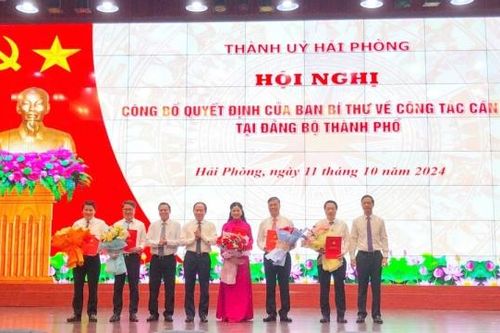 Hải Phòng: Công bố quyết định của Ban Bí thư về công tác cán bộ