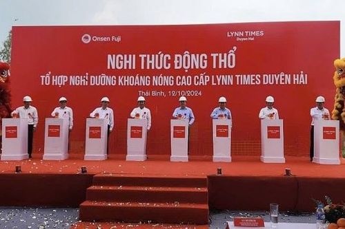 Hưng Hà (Thái Bình): Động thổ dự án Tổ hợp nghỉ dưỡng khoáng nóng cao cấp Lynn Times Duyên Hải 2.000 tỷ đồng