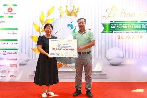 Giải Golf từ thiện Vì trẻ em Việt Nam 2024 huy động 2,3 tỉ đồng dành cho khuyến học