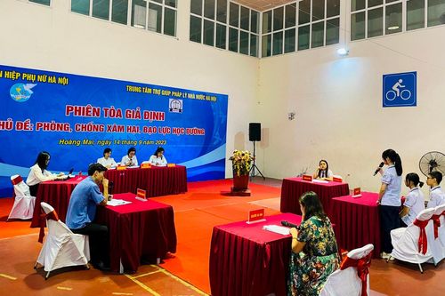 Hà Nội tổ chức mô hình 'Phiên tòa giả định' cho học sinh toàn thành phố