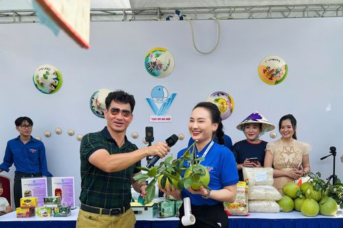 Nghệ sĩ Xuân Bắc kết hợp cùng diễn viên Bảo Thanh livestream bán sản phẩm OCOP