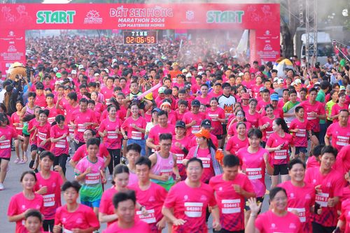 Vận động viên trong và ngoài nước dự Giải Marathon Đất Sen hồng