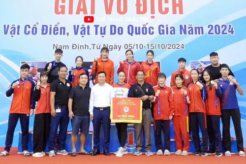 Vật Thanh Hóa giành ngôi thứ Ba toàn đoàn Vật tự do nữ tại giải đấu quan trọng nhất năm 2024