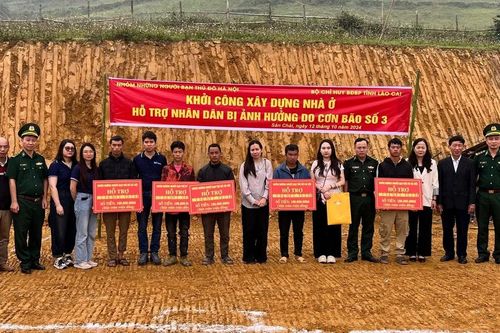 Khởi công xây dựng 5 căn nhà cho những hộ dân bị ảnh hưởng bởi hoàn lưu bão số 3