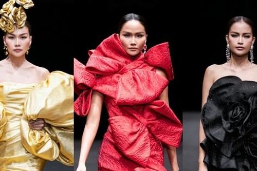 Hoa hậu H'Hen Niê mở màn, Thanh Hằng diện đầm 15kg kết show thời trang