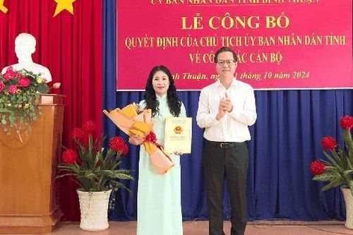 Bổ nhiệm nữ Bí thư Huyện ủy giữ chức Giám đốc Sở