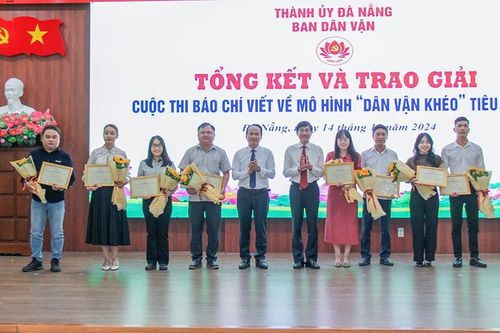 Đà Nẵng: 34 tác phẩm đoạt giải Báo chí viết về mô hình 'Dân vận khéo' tiêu biểu năm 2024