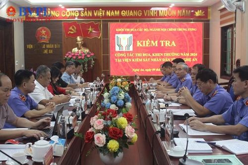 Khối thi đua các Bộ, ngành Nội chính Trung ương kiểm tra công tác thi đua, khen thưởng