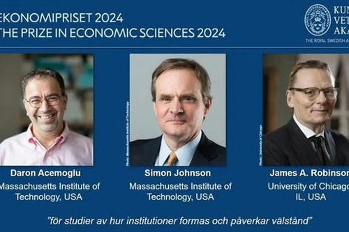 3 nhà khoa học Mỹ đoạt giải Nobel Kinh tế 2024