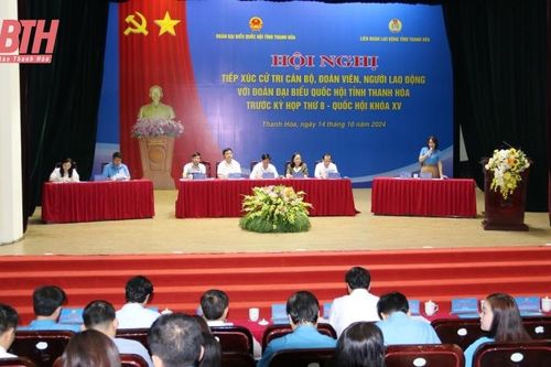 Đoàn Đại biểu Quốc hội tỉnh tiếp xúc cử tri là cán bộ, đoàn viên, người lao động