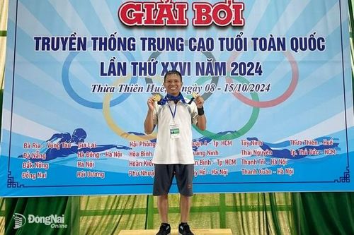 Giải bơi truyền thống trung, cao tuổi toàn quốc 2024: Đồng Nai giành 4 huy chương vàng, 5 huy chương bạc, 8 huy chương đồng