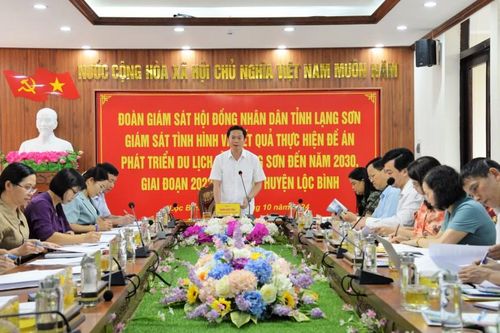Giám sát tình hình, kết quả thực hiện Đề án phát triển du lịch tỉnh Lạng Sơn đến năm 2030, giai đoạn 2022 -2025 tại huyện Lộc Bình