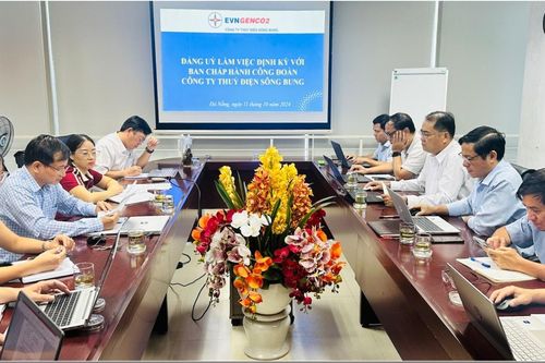 Đảng ủy Công ty Thủy điện Sông Bung làm việc định kỳ với Ban chấp hành Công đoàn
