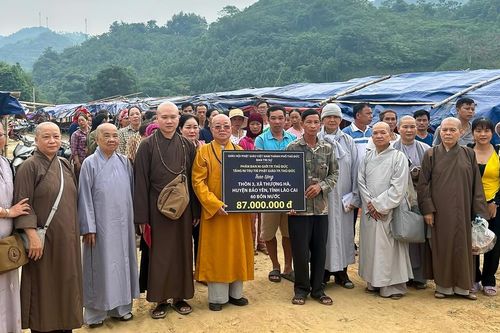 Phật giáo TP.Thủ Đức hỗ trợ 1,6 tỷ đồng đến bà con vùng bão lũ tại các tỉnh miền Bắc