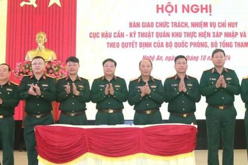 SÁP NHẬP, tổ chức lại bàn giao toàn diện các mặt công tác của 2 cơ quan cho Cục Hậu cần - Kỹ thuật