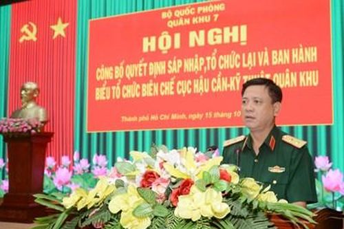 Quân khu 7: Công bố quyết định sáp nhập, tổ chức lại Cục Hậu cần - Kỹ thuật