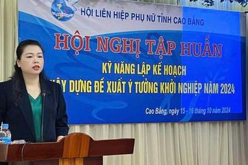Hội LHPN Cao Bằng tập huấn khởi nghiệp cho 70 hội viên phụ nữ