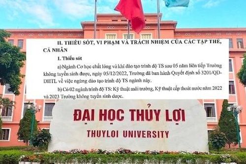Nhiều vi phạm tại Đại học Thủy lợi