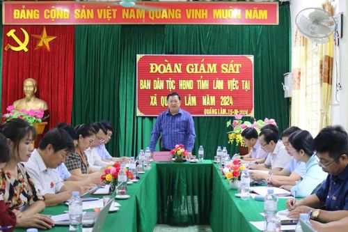 Ban Dân tộc HĐND tỉnh giám sát tại xã Quảng Lâm (Bảo Lâm)