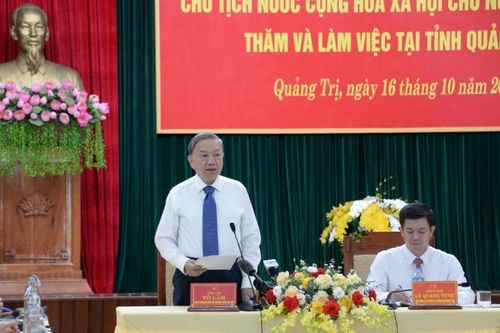 Tổng Bí thư, Chủ tịch nước Tô Lâm làm việc với Ban Thường vụ Tỉnh ủy Quảng Trị