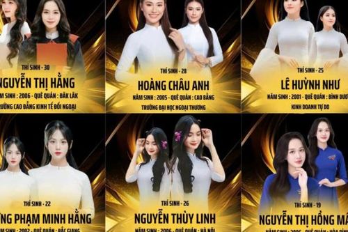 Dàn thí sinh nổi trội tại cuộc thi 'Hoa hậu Di sản Áo dài Việt Nam' mùa đầu tiên