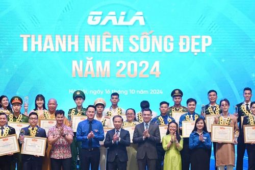 Gala 20 Gương Thanh niên sống đẹp 2024: Lan tỏa năng lượng tích cực đến người trẻ Việt