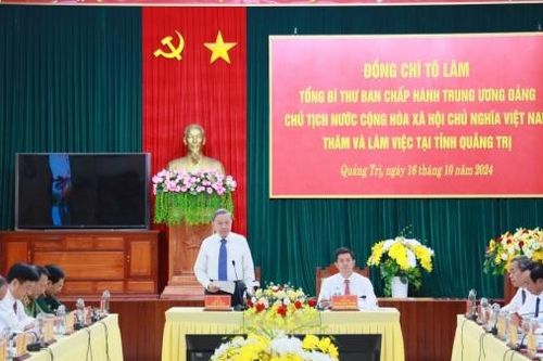 Tổng Bí thư, Chủ tịch nước Tô Lâm: Tỉnh Quảng Trị có tiềm năng phát triển thành trung tâm năng lượng tái tạo