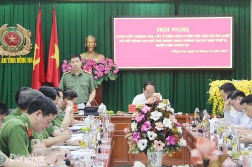 Lấy ý kiến góp ý các dự án luật do Bộ Công an chủ trì soạn thảo