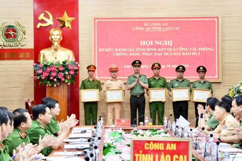 Công an tỉnh Lào Cai sơ kết công tác phòng, chống và khắc phục hậu quả bão số 3
