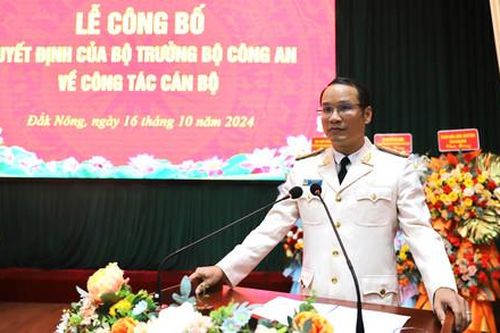 Bổ nhiệm Đại tá Hồ Song Ân giữ chức Giám đốc Công an tỉnh Đắk Nông