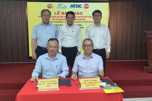 Mitac Việt Nam nhận Giấy chứng nhận quyền sử dụng đất xây dựng nhà máy tại HANSSIP