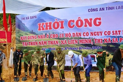 Sa Pa khởi công xây dựng nhà ở cho 28 hộ dân bị ảnh hưởng sạt lở