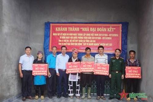Bộ CHQS tỉnh Lào Cai: Khánh thành và bàn giao nhà đại đoàn kết