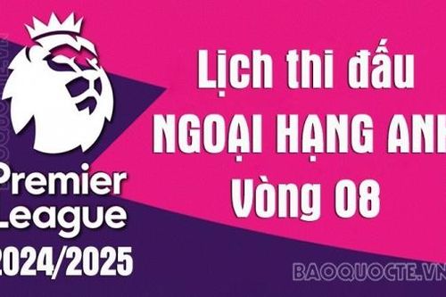 Lịch thi đấu Ngoại hạng Anh vòng 8 mùa giải 2024/25: MU vs Brentford, Wolves vs Man City, Liverpool vs Chelsea