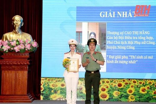 Trao giải hội thi 'Cán bộ Hội phụ nữ cơ sở giỏi' lực lượng Công an Thanh Hóa