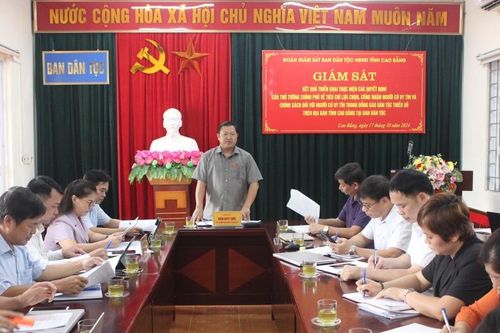 Giám sát việc thực hiện chính sách đối với người có uy tín trong đồng bào dân tộc thiểu số trên địa bàn tỉnh tại Ban Dân tộc tỉnh