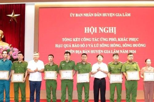 Gia Lâm: Khen thưởng 141 tập thể, cá nhân xuất sắc trong công tác phòng, chống bão lũ
