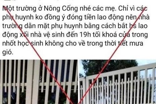 Công an xác minh thông tin nhà trường 'dằn mặt' phụ huynh