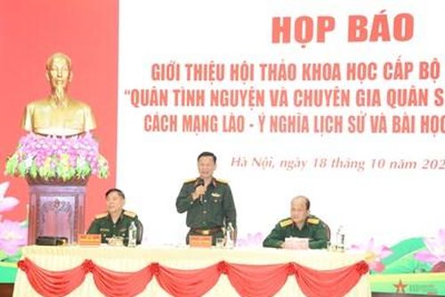Hội thảo khoa học về Quân tình nguyện và Chuyên gia quân sự Việt Nam giúp cách mạng Lào được tổ chức cấp Bộ Quốc phòng