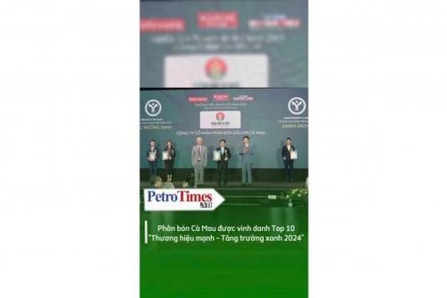 Phân bón Cà Mau được vinh danh Top 10 'Thương hiệu mạnh - Tăng trưởng xanh 2024'