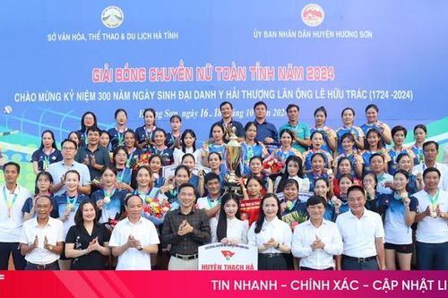 Thạch Hà giành giải nhất Giải Bóng chuyền nữ Hà Tĩnh năm 2024