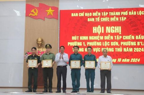 Bảo Lộc: Tổng kết công tác diễn tập phòng thủ năm 2024