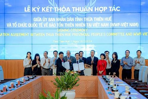 Thừa Thiên Huế ký kết thỏa thuận hợp tác với tổ chức WWF - Việt Nam